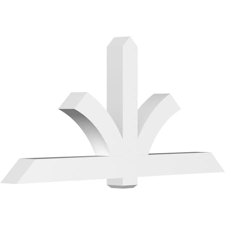 Ekena Millwork Redmond Architectural Grade PVC Gable Bracket, 84"W x 38 1/2"H x 6"D x 6"F, 11/12 Pitch GBP084X39X0606RED00